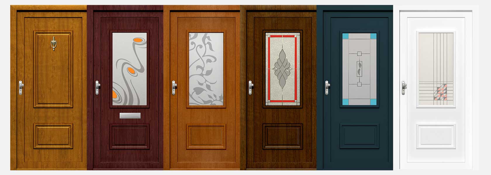 Panele do drzwi wykonane z laminatu HPL / aluminium
