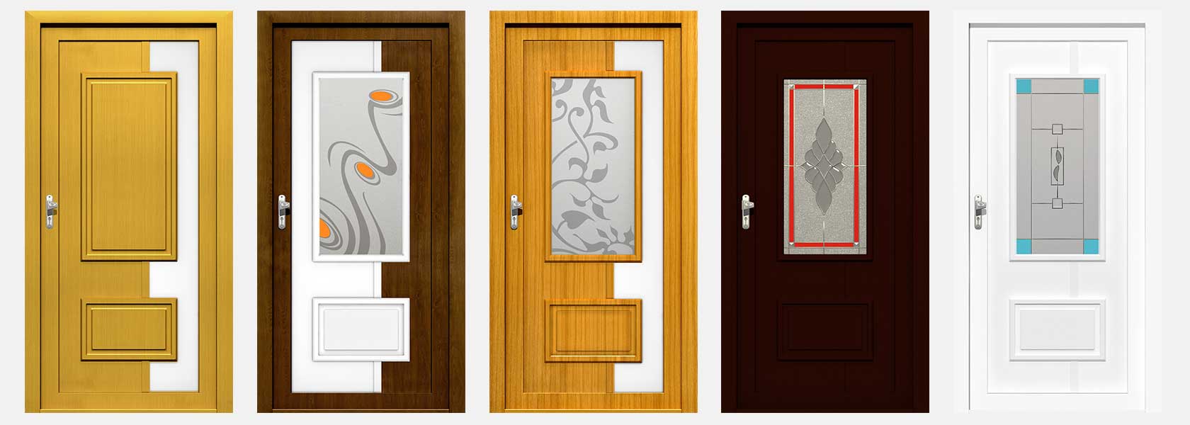 Panele do drzwi wykonane z laminatu HPL / aluminium